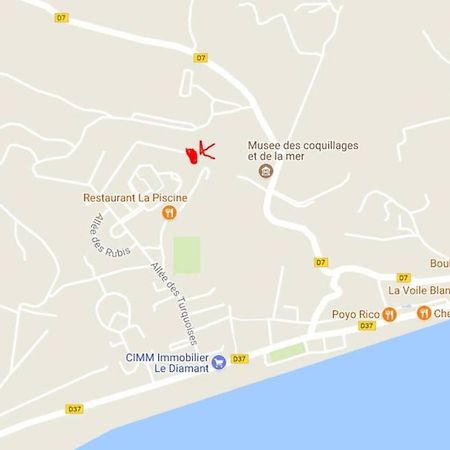 Grand T2 A 700M De La Plage Le Diamant Εξωτερικό φωτογραφία